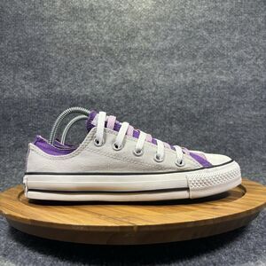 Converse Chuck Taylor All Star Double Upper Women Shoes Size 6 White Purple
